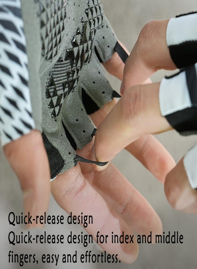 Wnddle Cycling Gloves for Men, Half-Finger Summer Cycling Gloves, Fitness Gloves for Men Summer, for Motorcycles, Bicycles, MTB, Gym and Other Sports (Medium) - Image 3